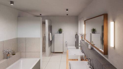 Bad/DU/WC - Etagenwohnung mit 64,00 m² in Ellingen zum Kaufen