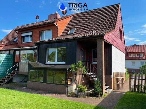 Ansicht vom Garten - 5 Zimmer Doppelhaushälfte zum Kaufen in Nordhausen