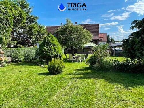 Garten - Doppelhaushälfte mit 124,00 m&sup2; in Nordhausen zum Kaufen
