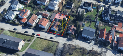 Luftbild Nord Süd - Gute Lage - super Ausrichtung: schönes Baugrundstück für Doppelhaushälfte