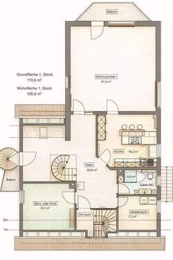 Grundriß Obergeschoß - 