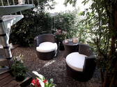 am Fuße d. Garten-Wendeltreppe - 
