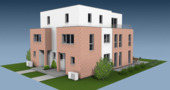 Frontansicht - NEUBAUPROJEKT in Lankwitz - Doppelhaushälfte 165 m² inkl. Grundstück mit Garten und Dachterrasse
