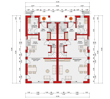 Erdgeschoss.png - 6 Zimmer Doppelhaushälfte in Berlin