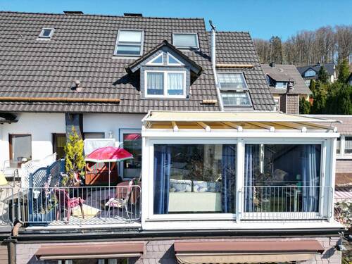 Ansicht vom Wintergarten/ Balkon - 