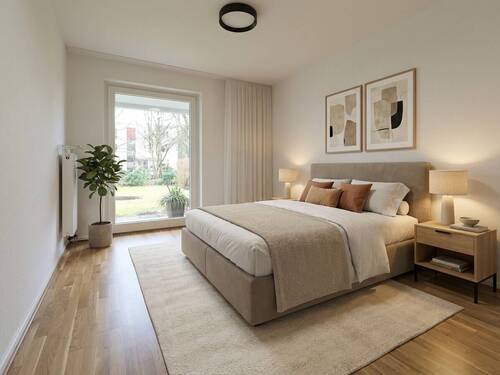 Schlafzimmer eingerichtet (KI generiert) - 