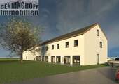 Ansicht Reihenhäuser - 3 projektierte Reihenhäuser in Dortmund-Lichtendorf