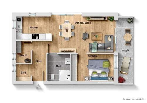 Wohnung 12 - 2 Zimmer Etagenwohnung zum Kaufen in Gütersloh
