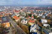 Luftbild Blick zum Eckgrundstück und DD-Plauen - Grundstück in Dresden zum Kaufen