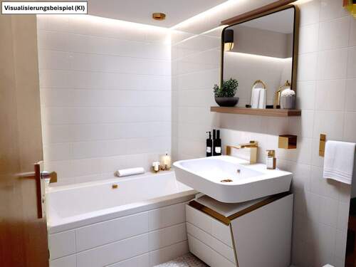 Badezimmer - Visualiserungsbeispiel (KI) - 1 Zimmer Etagenwohnung zum Kaufen in München