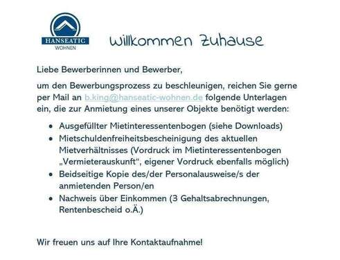 Benötigte Unterlagen - 4 Zimmer Etagenwohnung zur Miete in Bad Gandersheim