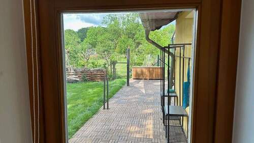 Blick aus dem Haus. - 