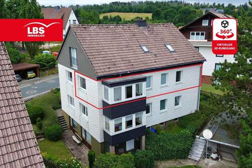 Süd-/Ostansicht - 2 Zimmer-Wohnung mit Wintergarten und Garage im Ferienort Braunlage!