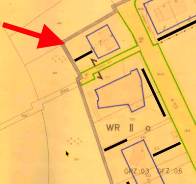 Ausschnitt Bebauungsplan - 