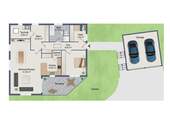 Grundriss mit möglicher Garage - 