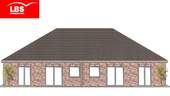 Ansicht hinten DHH Bungalow klein - 3 Zimmer Bungalow zum Kaufen in Papenburg