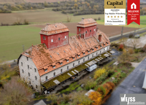 Blick von oben - Vielseitig nutzbares historisches Lagerhaus in Wittighausen