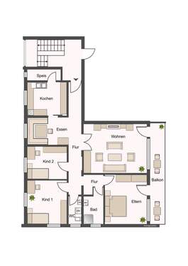 1. Obergeschoss Wohnung - 