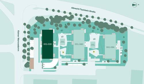 Der Lageplan des Neubauprojektes Ahorngärten - 