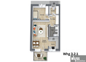 Grundriss Wohnung - Etagenwohnung mit 55,00 m² in Hilpoltstein zum Kaufen
