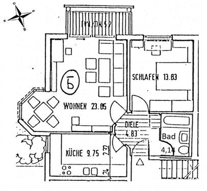 Wohnungsgrundriß - 
