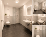 Moderne Badezimmer ohne Fenster - 
