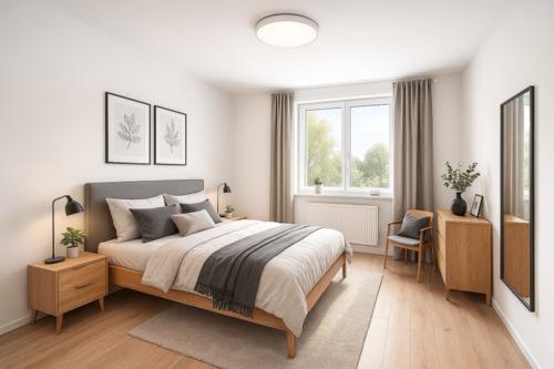WBS64 Schlafzimmer Visualisierung - Etagenwohnung mit 67,00 m&sup2; in Oldenburg zur Miete