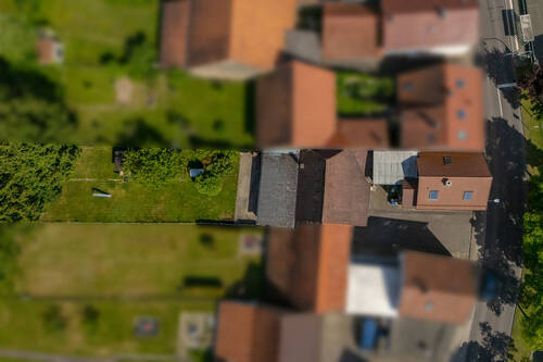 Luftansicht - 1 Zimmer Mehrfamilienhaus, Wohnhaus in Karlsruhe - Palmbach