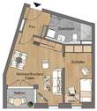 Grundriss - 2 Zimmer Etagenwohnung zur Miete in Leipzig