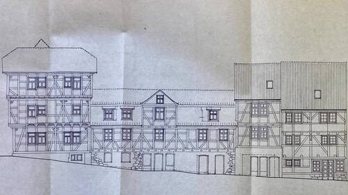 Ansicht Gesamtobjekt - 40.000 € p. a. NKM - Fachwerkensemble aus 3 Wohn- und Geschäftshäusern in Innenstadtlage von Bad Hersfeld