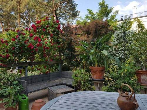 Terrasse, nat. Sichtschutz - Einfamilienhaus mit 137,00 m² in Stahnsdorf zum Kaufen