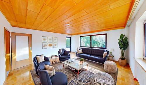 Beispieleinrichtung Wohnzimmer - 5 Zimmer Einfamilienhaus in Wettstetten