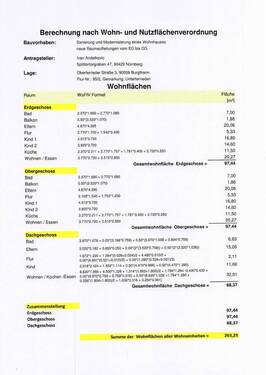 Wohnflächenberechnung - 