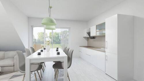 Visualisierung 1. DG Küche - 5 Zimmer Etagenwohnung in Rottenburg