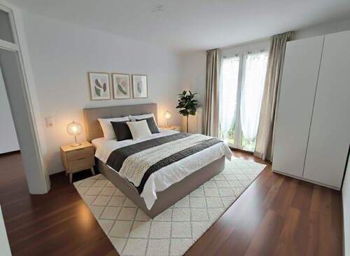 Schlafzimmer - Möblierungsbeispiel - ETW an der Eselshöhe (inkl. TG-Stellplatz)
