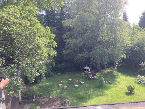 Garten vom früheren Balkon aus - Grundstück zum Kaufen in Hamburg