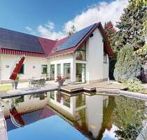 Bestensee: modernes freistehendes Architektenhaus mit Kamin, Sauna und Photovoltaik