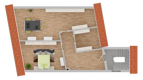 2. Obergeschoss, Haus 1 - 
