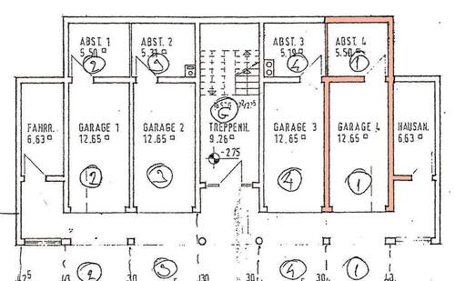 Garage mit Abstellraum - 
