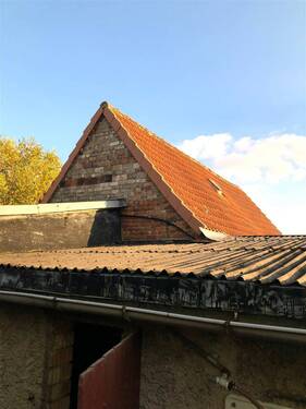 Stall mit Blick auf Scheune - 