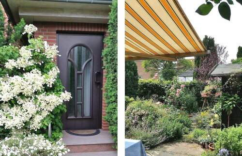 Eingang / Ausblick von der Küche in den Garten - 