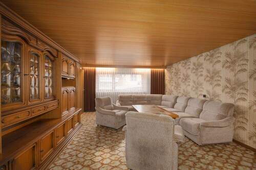 Wohnzimmer EG - Doppelhaushälfte mit 151,00 m&sup2; in Königsbach-Stein / Stein zum Kaufen