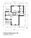 Grundriss mit Wohnflächen - 