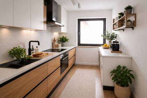 Küche (KI-unterstützt) - 2 Zimmer Etagenwohnung in Oberschleißheim