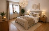 Schlafzimmer (KI-unterstützt) - Etagenwohnung mit 63,20 m&sup2; in Oberschleißheim zum Kaufen