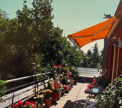 Dachterrasse im Sommer - 