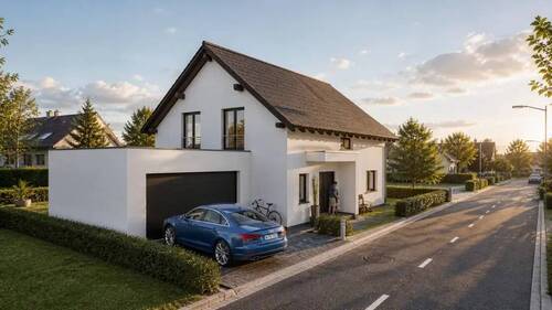 WeberHaus Straßenansicht.jpg - 5 Zimmer Einfamilienhaus zum Kaufen in Hainsfarth