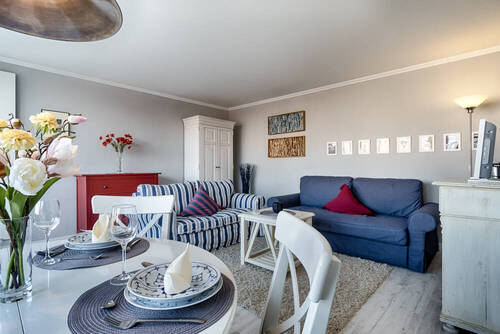 Wohnzimmer - Schöne 2-Zi. Wohnung mit West-Balkon in strand- und stadtnaher Lage von Westerland