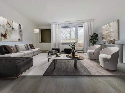 Wohnzimmer - Einrichtungsbeisp - Frisch renovierte 3-Zi.-Whg., EBK, Balkon, Loggia, DG-Raum in zentraler Lage Bremen-Walle