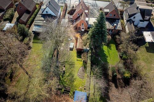 Luftbild Grundstück komplett; Rückansicht - 